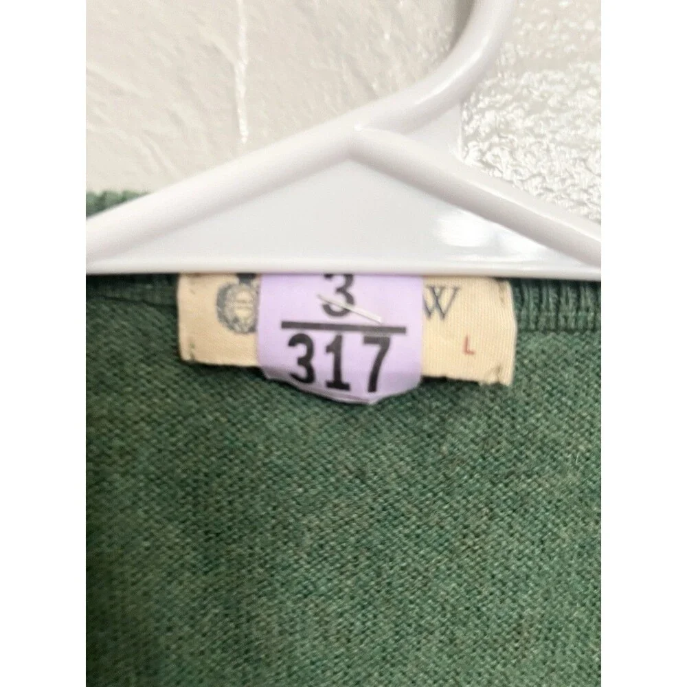 J.Crew Vintage Y2K Argyle Sweater Vest Men’s L Cotton Cashmere Green Preppy Top